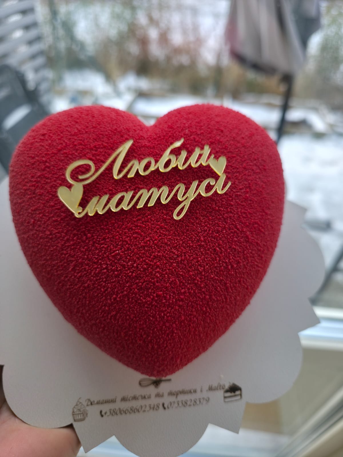 Heart Mousse Cake for Mum