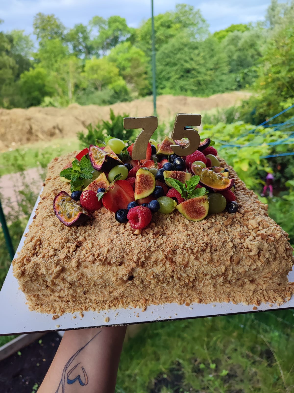 Large Napoleon Anniversary Cake