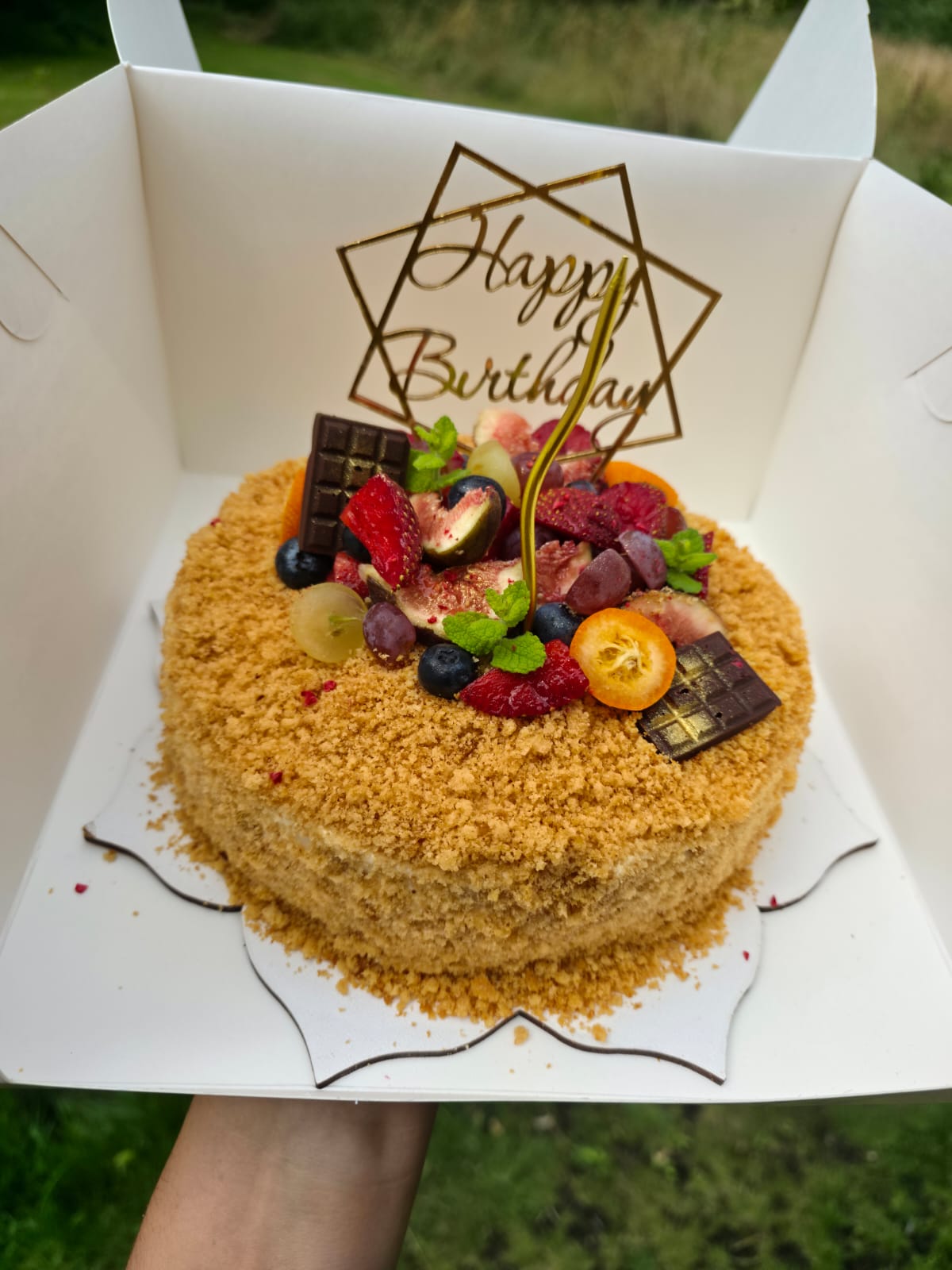 Honey Birthday Cake in a Box