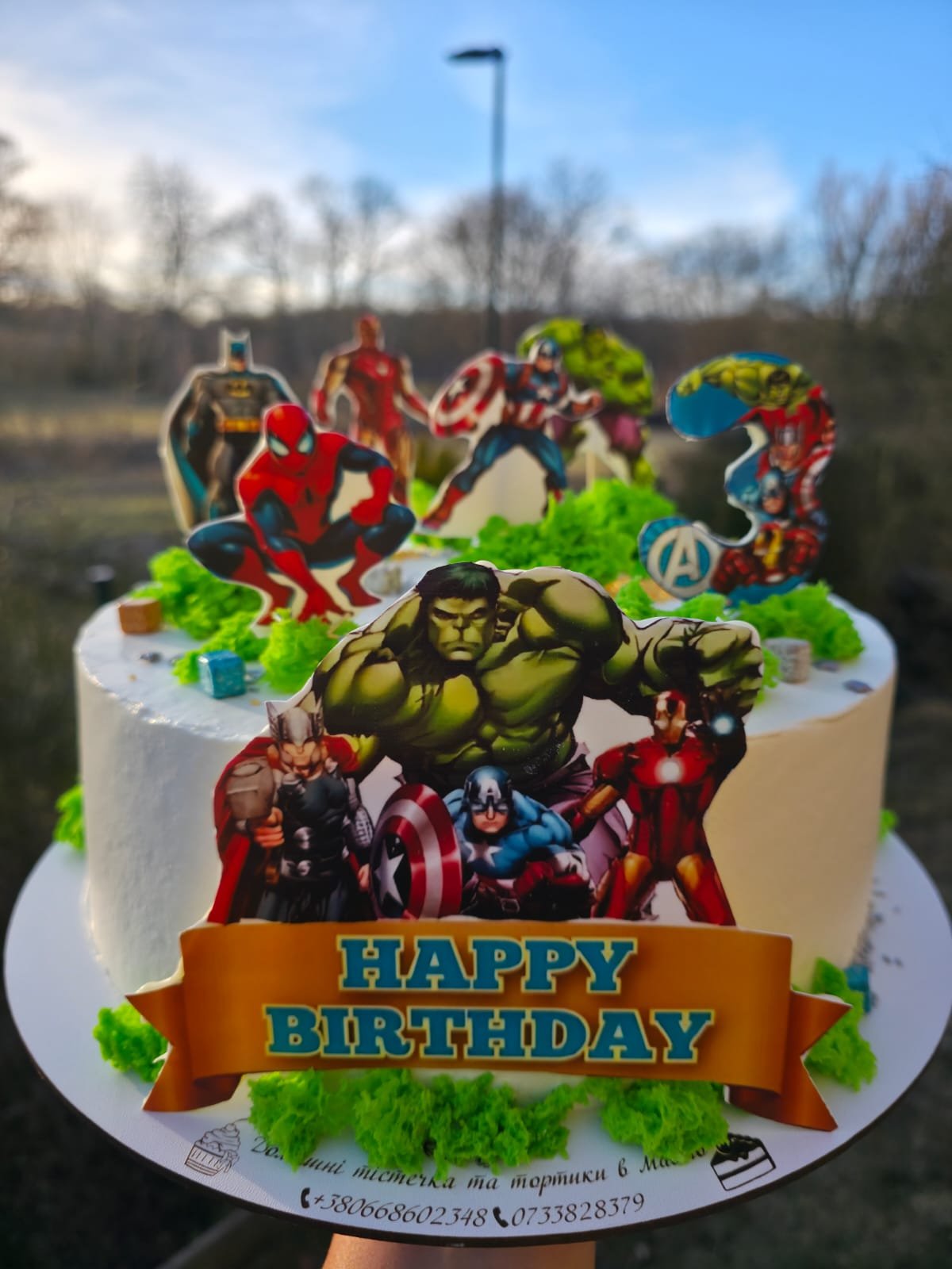 Superhero Team Birthday Cake