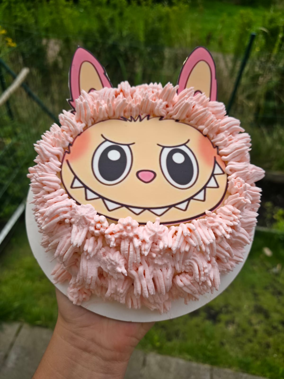 Pink Fluffy Monster Cake