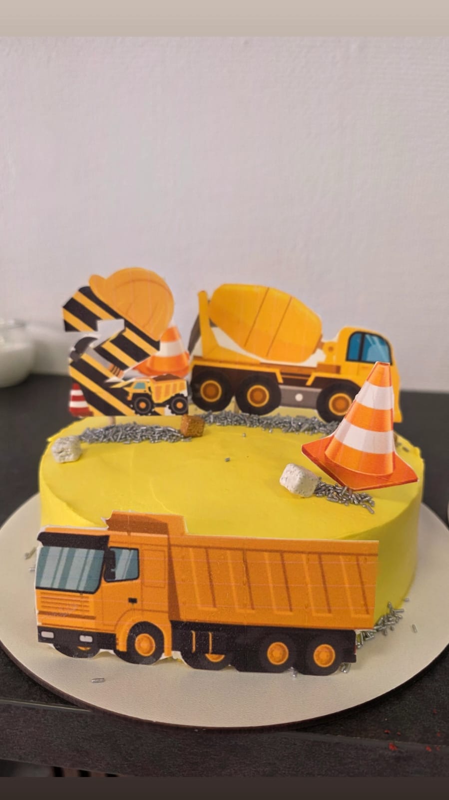 Construction Trucks Cake