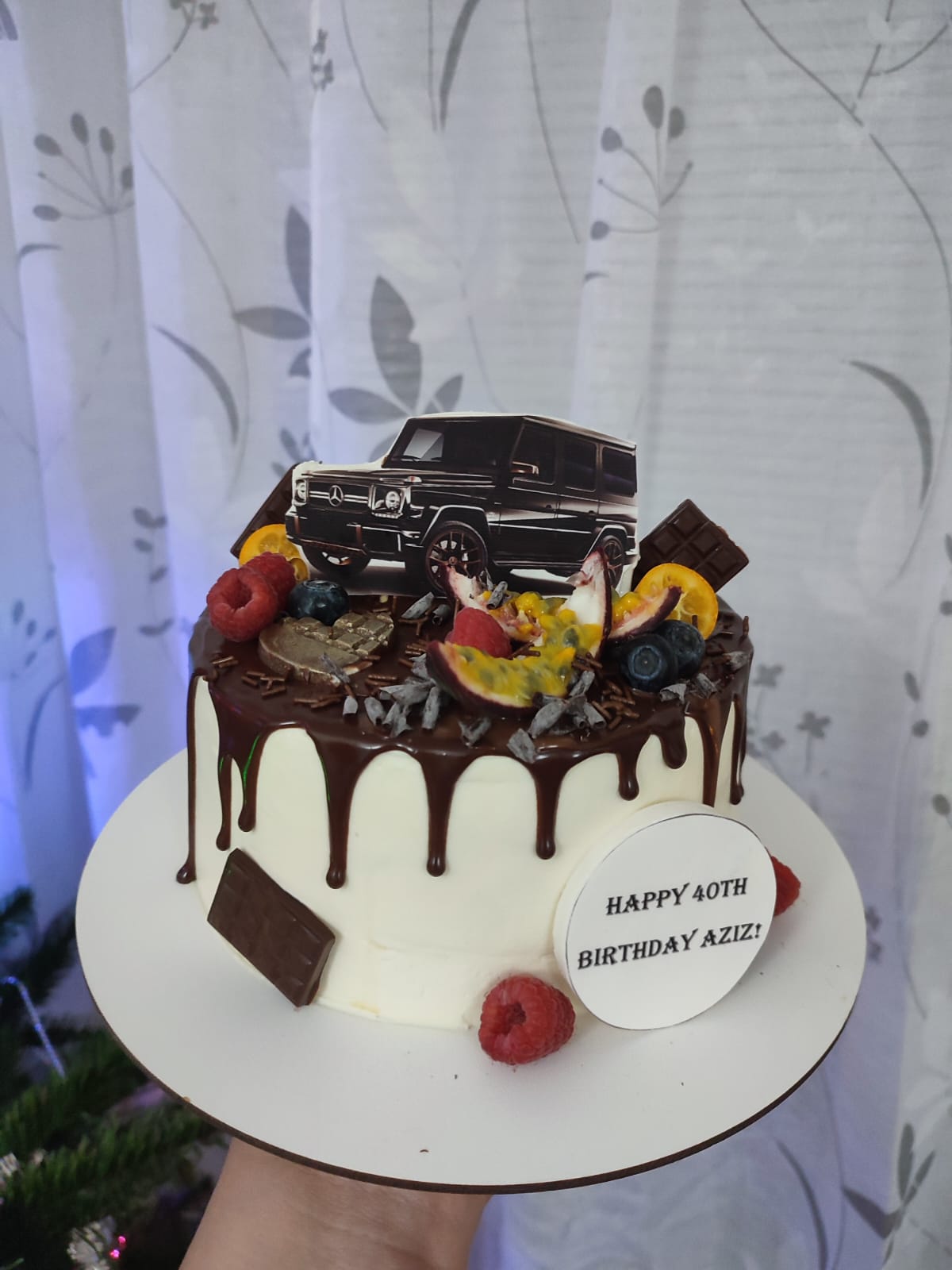 Car Lover Chocolate Drip Cake