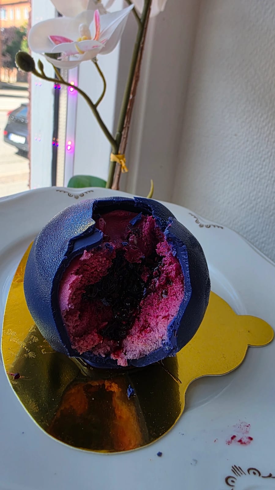 Blueberry Sphere Mousse Cake