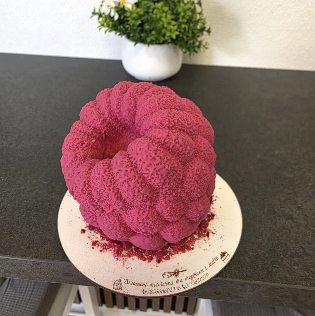 Raspberry Velvet Bundt Mousse Cake