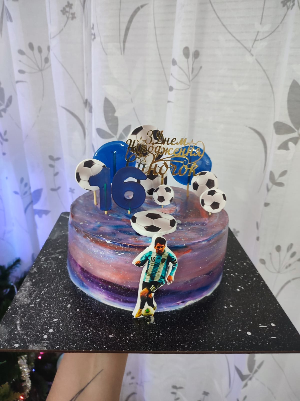 Football Star Galaxy Cake
