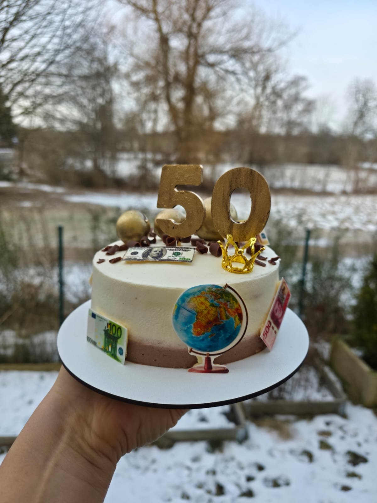 50th Anniversary Globe Cake