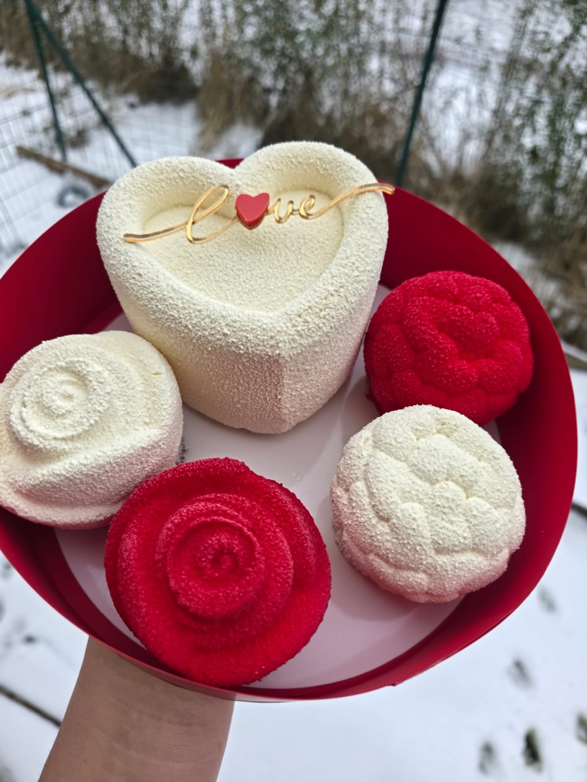 Love Heart & Rose Mousse Plate