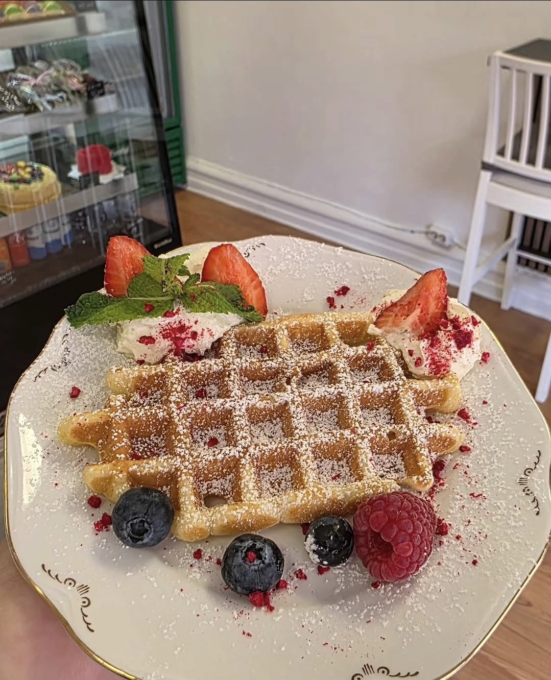 Belgian Waffle with Berries