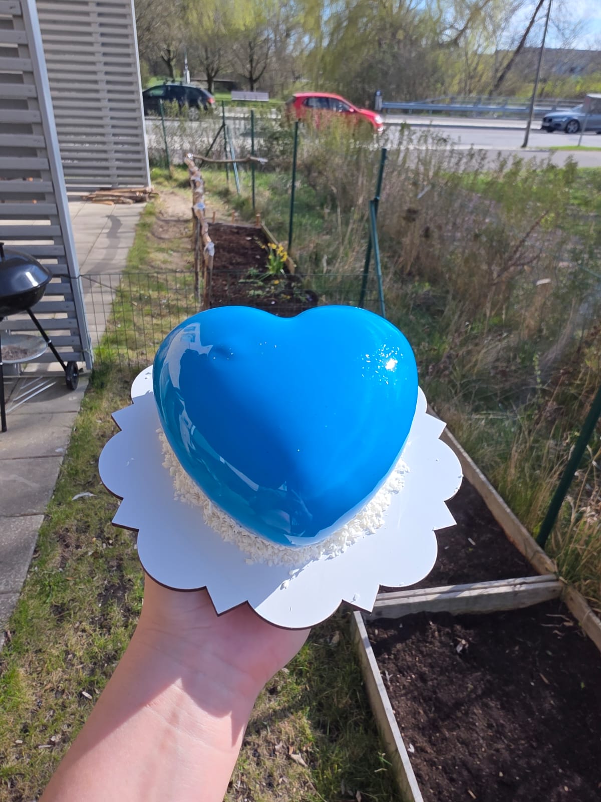 Blue Mirror Glaze Heart