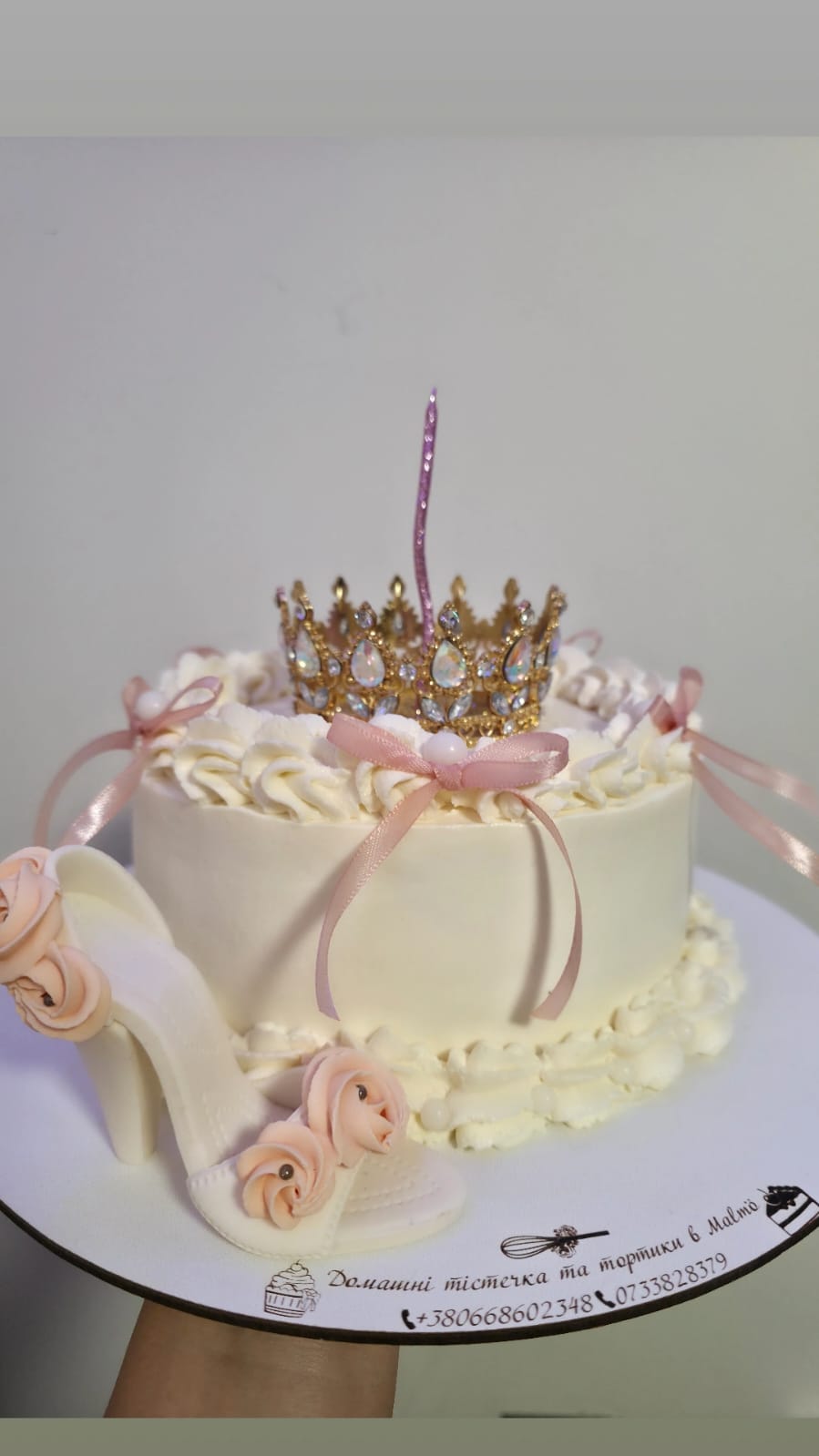 Pink Crown & Heel Cake