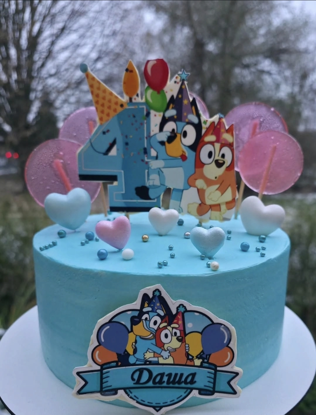 Blue Puppy Party Cake
