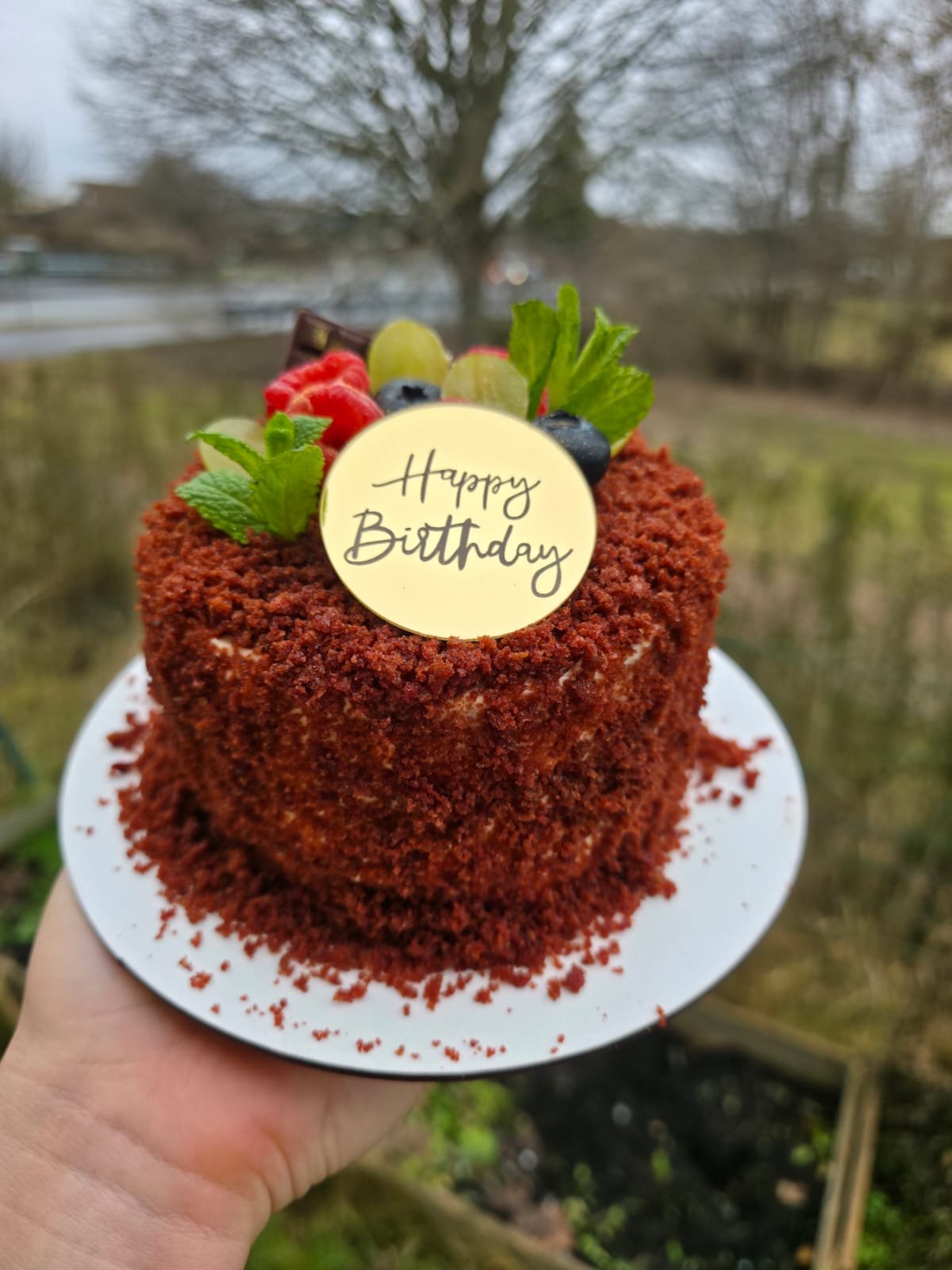 Red Velvet Birthday Mini Cake