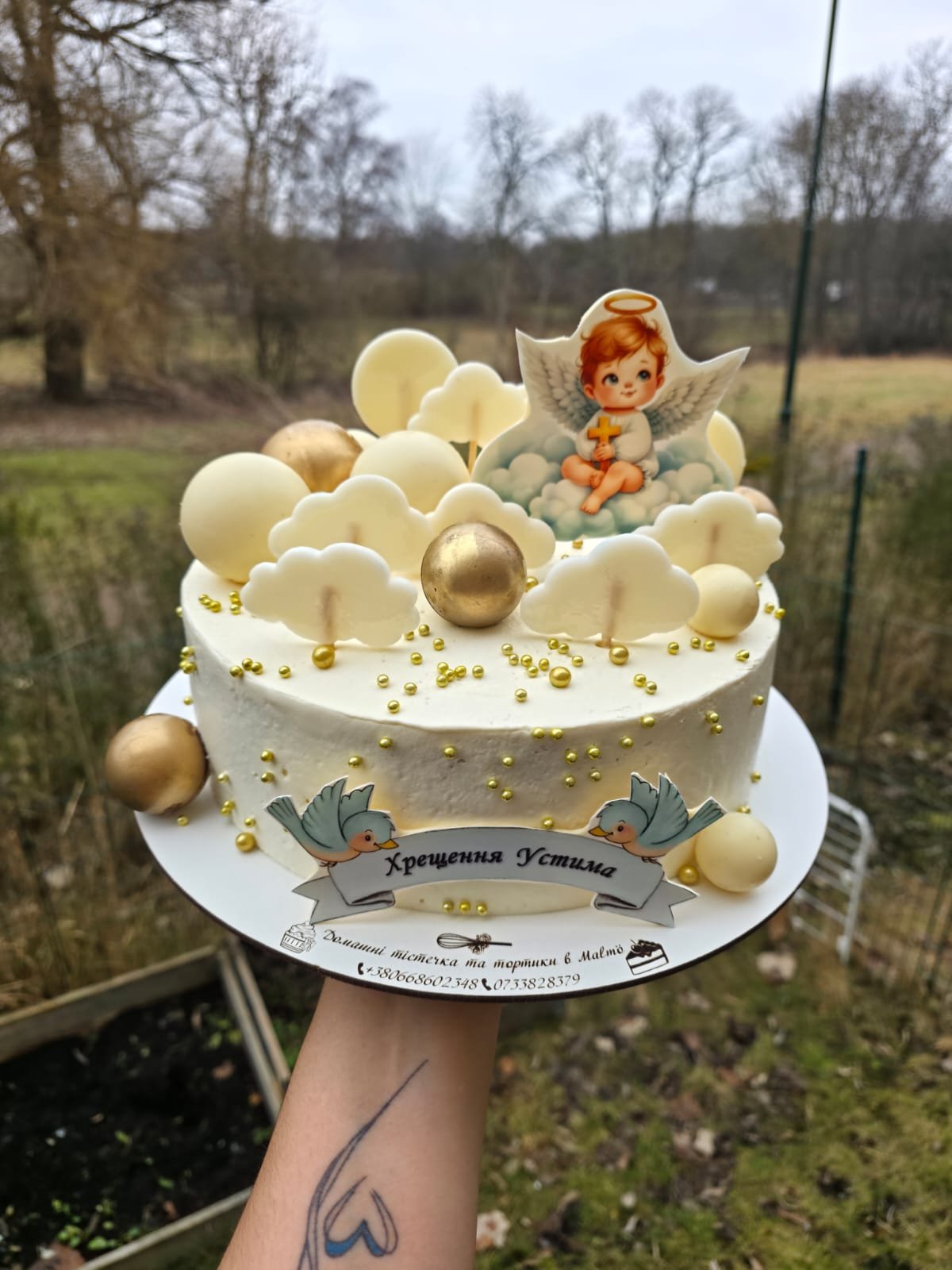 Baptism Angel Cake