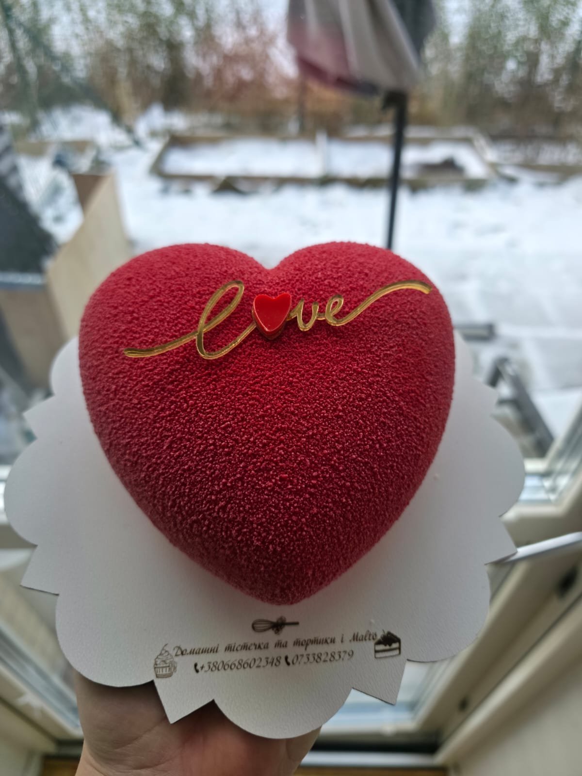Love Heart Mousse Cake