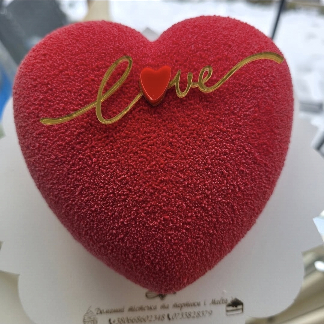 Love Heart Mousse Cake