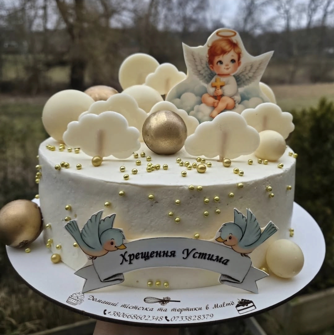 Christening Angel Cake