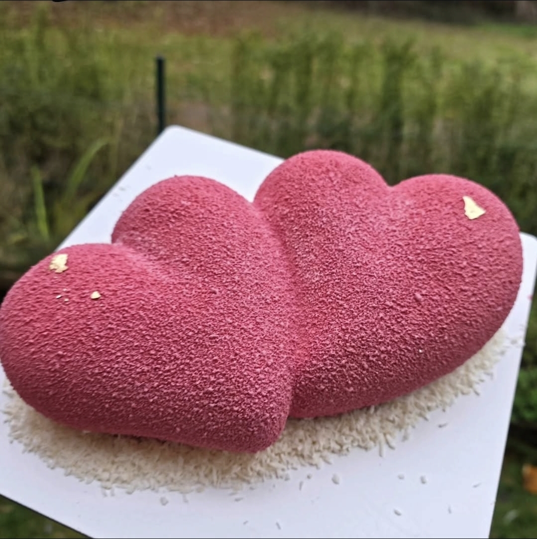 Double Heart Mousse Cake