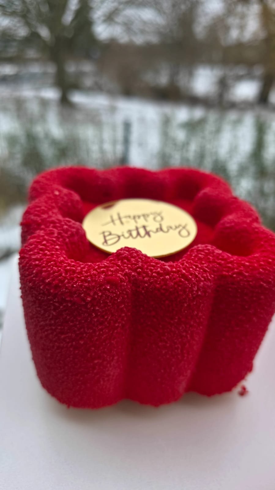 Red Birthday Mousse Cake