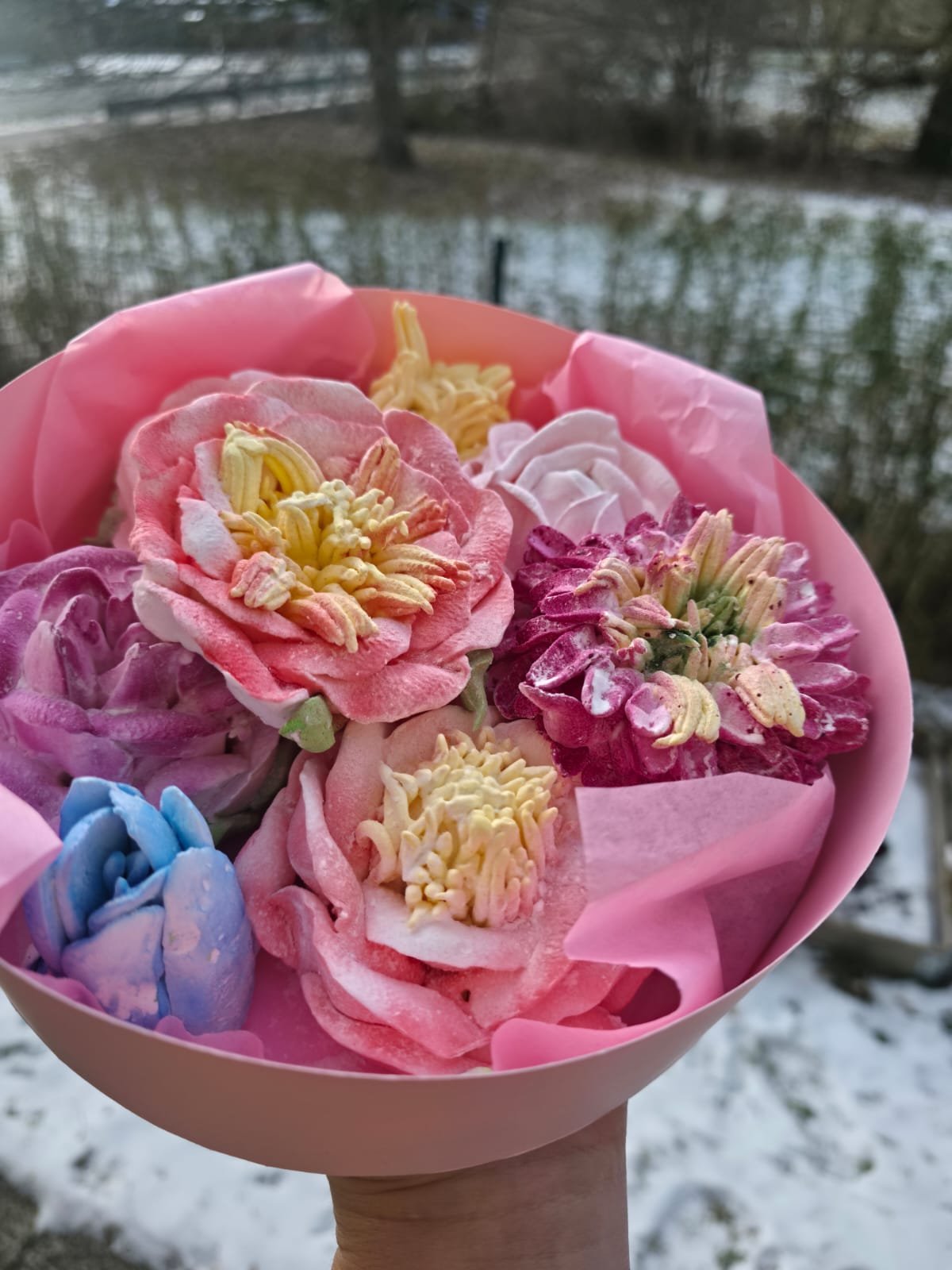 Pink Zefir Flower Bouquet