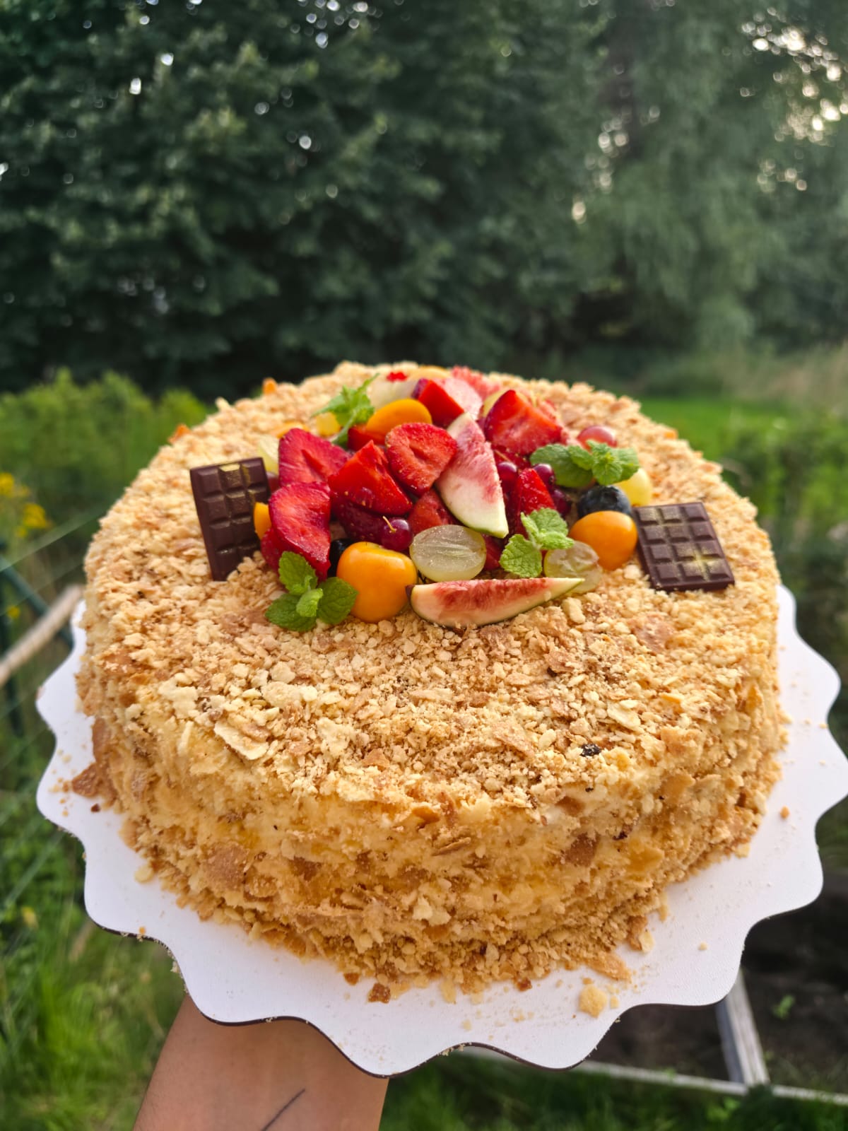 Napoleon with Fruit & Chocolate