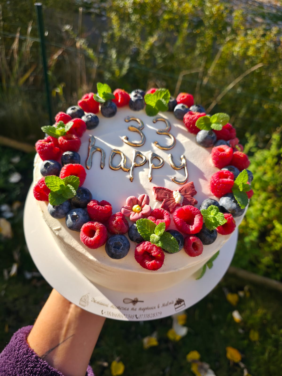 Berry Birthday Number Cake
