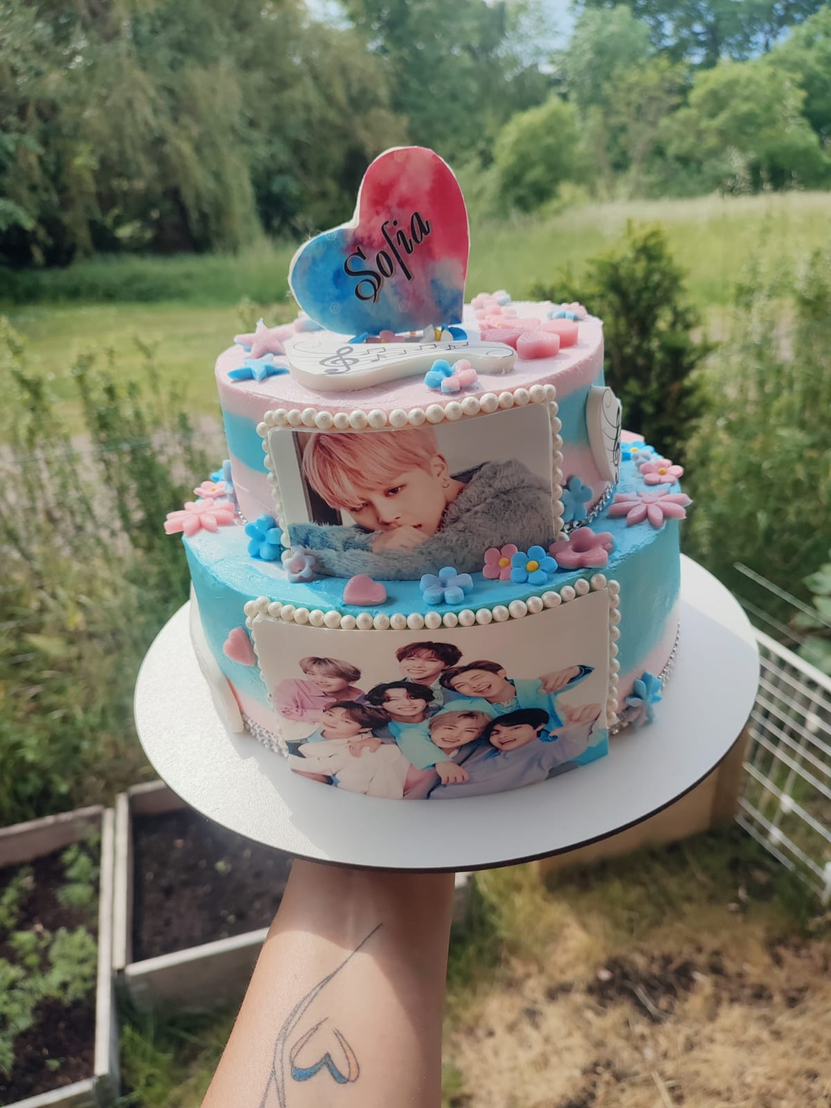 Two-Tier Photo Cake