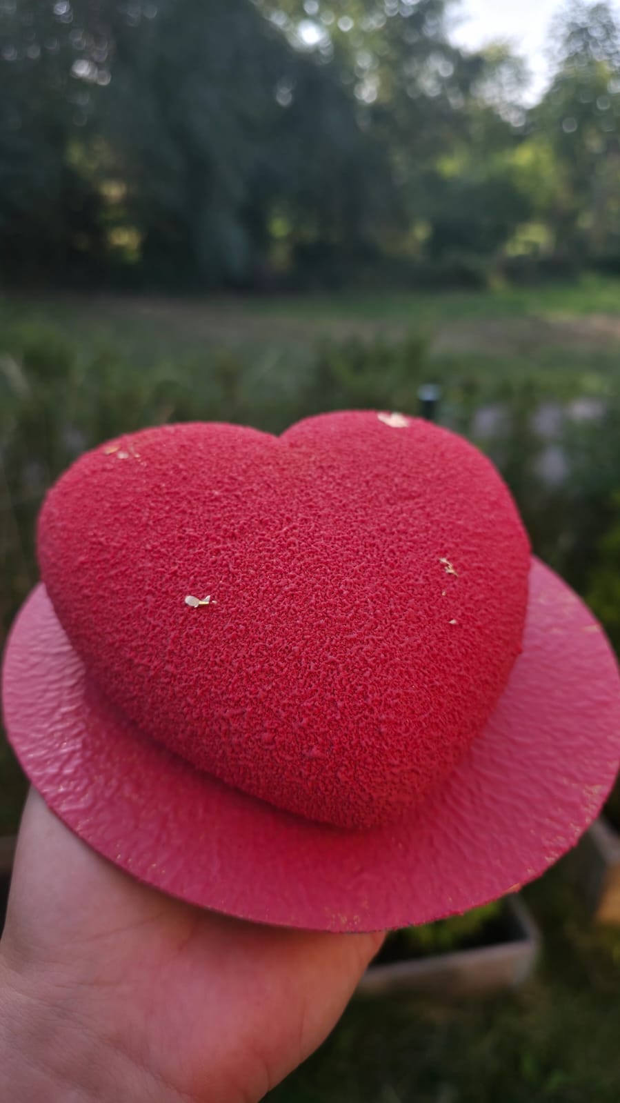 Red Velvet Heart Mousse
