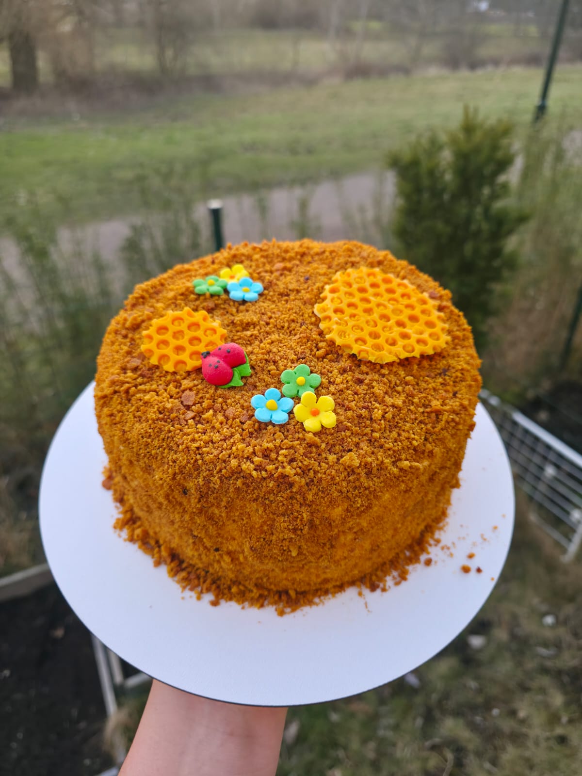 Honeycomb Honey Cake